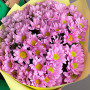 Букет из 9 розовых кустовых хризантем фото 4